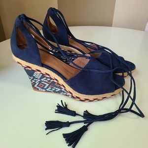 Cabi Isla Blue Wedges